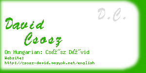 david csosz business card